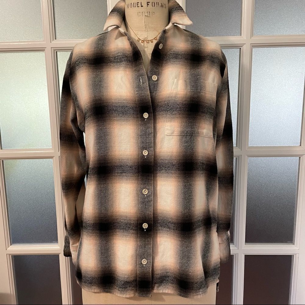 Madewell Women’s Flannel Ex-Boyfriend Robson Plaid Shirt Sz-XXS!